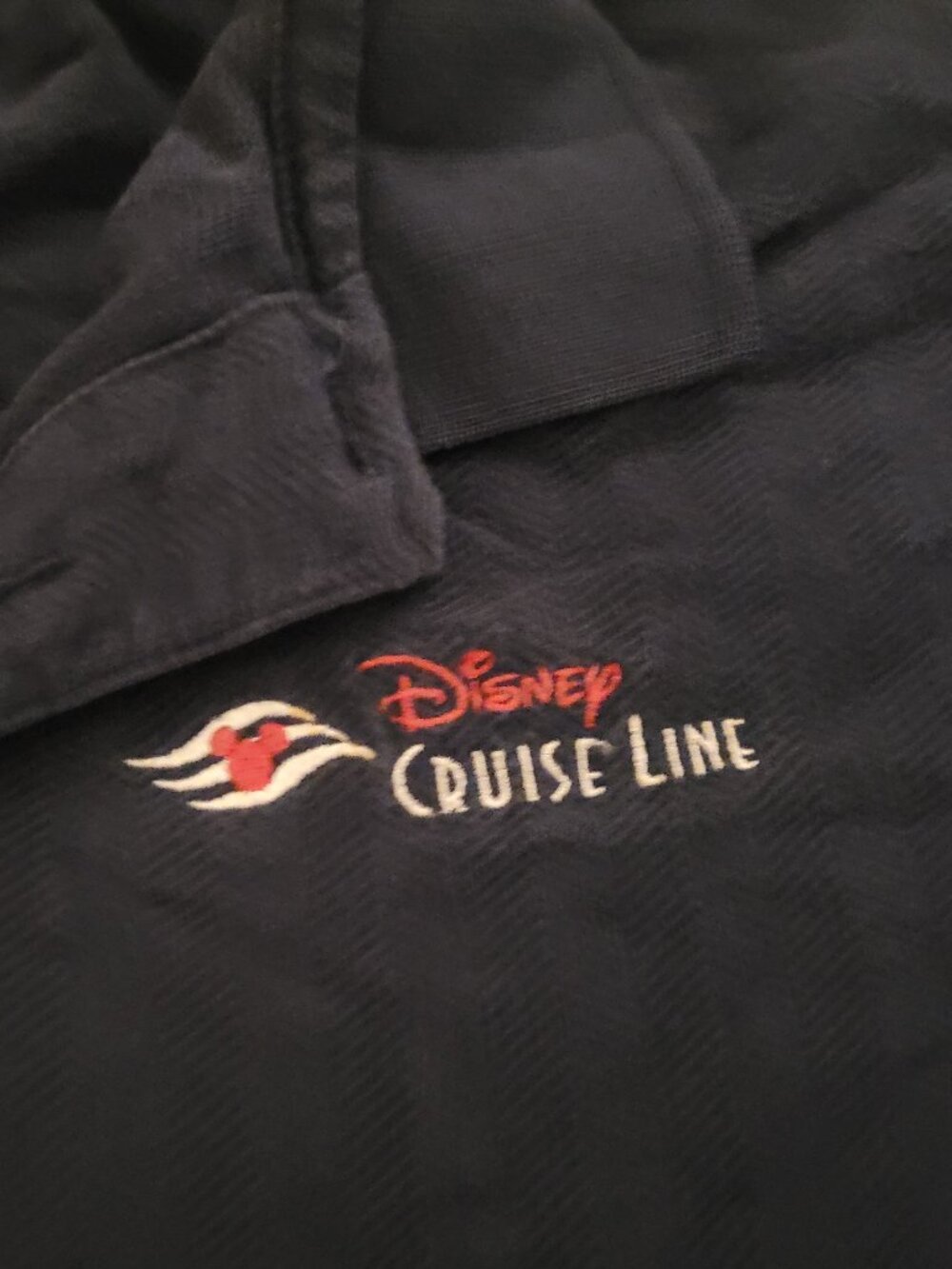 Disney Cruise Line Black Polo, Cast Member Issue Style, Embroidered Logo